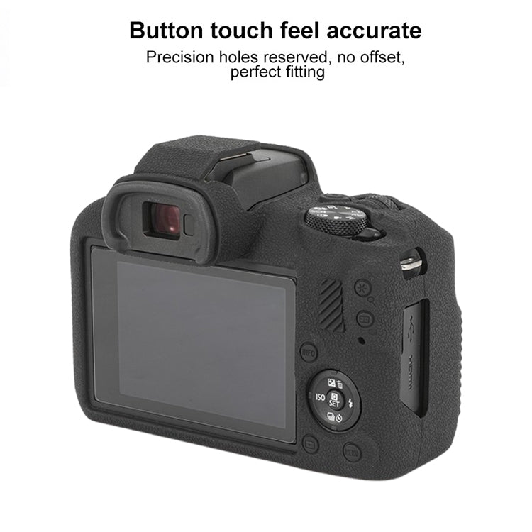 For Canon EOS R100 Litchi Texture Soft Silicone Protective Case(Black)