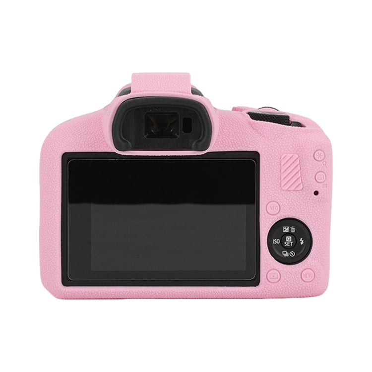 For Canon EOS R100 Litchi Texture Soft Silicone Protective Case(Pink)
