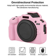 For Canon EOS R100 Litchi Texture Soft Silicone Protective Case(Pink)