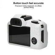 For Canon EOS R100 Litchi Texture Soft Silicone Protective Case(White)
