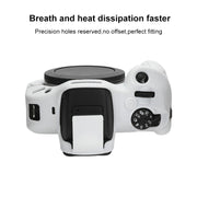 For Canon EOS R100 Litchi Texture Soft Silicone Protective Case(White)