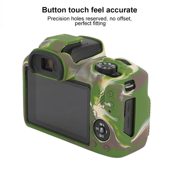 For Canon EOS R100 Glossy Soft Silicone Protective Case(Camouflage)