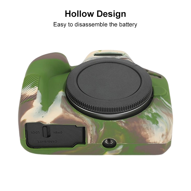 For Canon EOS R100 Glossy Soft Silicone Protective Case(Camouflage)