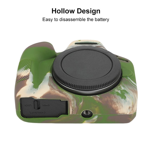 For Canon EOS R100 Glossy Soft Silicone Protective Case(Camouflage)