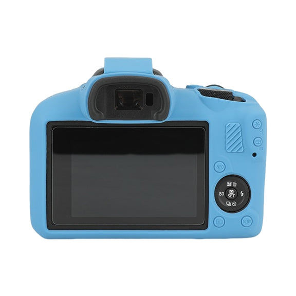 For Canon EOS R100 Glossy Soft Silicone Protective Case(Blue)
