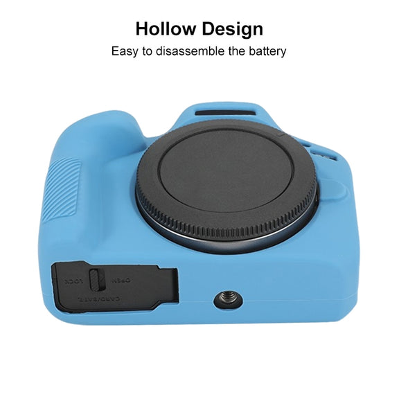 For Canon EOS R100 Glossy Soft Silicone Protective Case(Blue)