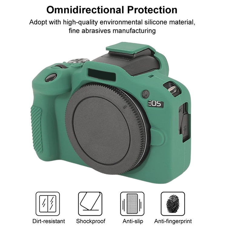 For Canon EOS R100 Glossy Soft Silicone Protective Case(Green)