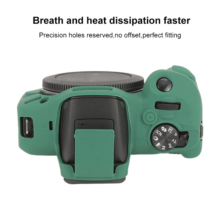 For Canon EOS R100 Glossy Soft Silicone Protective Case(Green)