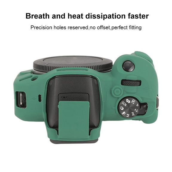 For Canon EOS R100 Glossy Soft Silicone Protective Case(Green)