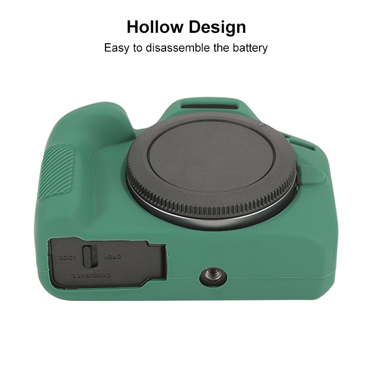 For Canon EOS R100 Glossy Soft Silicone Protective Case(Green)