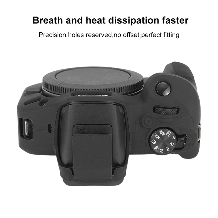 For Canon EOS R100 Glossy Soft Silicone Protective Case(Black)