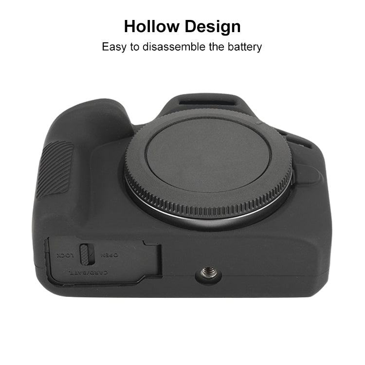 For Canon EOS R100 Glossy Soft Silicone Protective Case(Black)