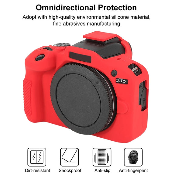 For Canon EOS R100 Glossy Soft Silicone Protective Case(Red)