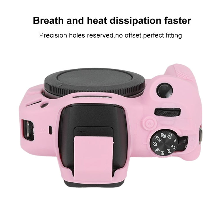 For Canon EOS R100 Glossy Soft Silicone Protective Case(Pink)