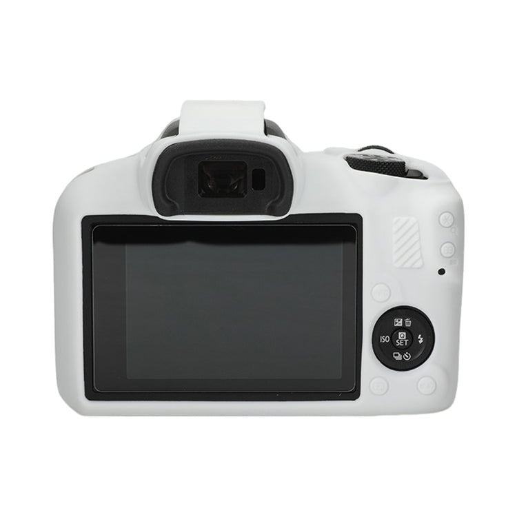 For Canon EOS R100 Glossy Soft Silicone Protective Case(White)