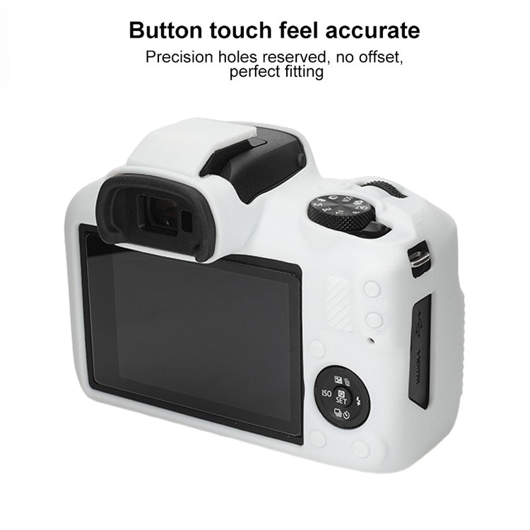 For Canon EOS R100 Glossy Soft Silicone Protective Case(White)