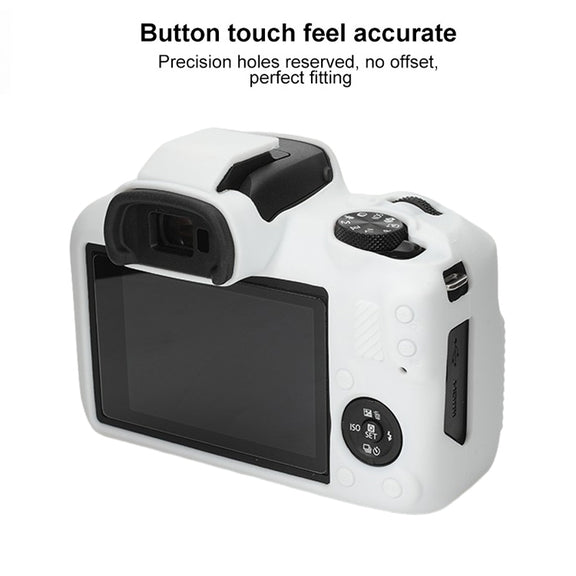 For Canon EOS R100 Glossy Soft Silicone Protective Case(White)
