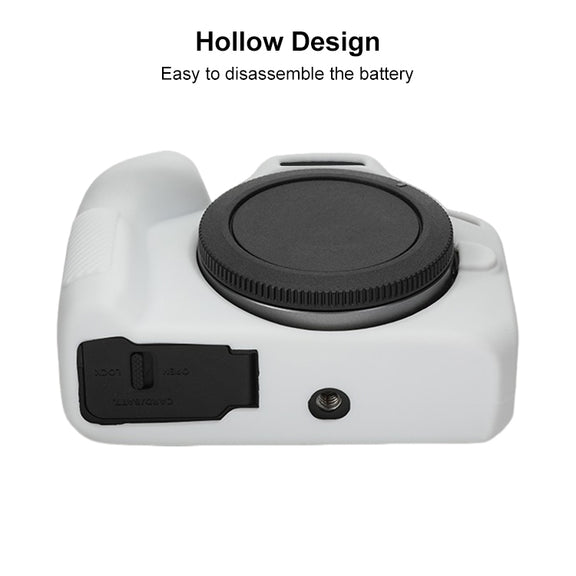 For Canon EOS R100 Glossy Soft Silicone Protective Case(White)