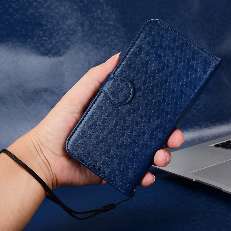 For Huawei Pura 70 Honeycomb Dot Texture Leather Phone Case(Blue)