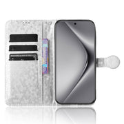 For Huawei Pura 70 Honeycomb Dot Texture Leather Phone Case(Silver)