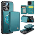 For iPhone 16 Pro JEEHOOD J05 Business Magnetic Style RFID Leather Phone Case(Blue Green) - iPhone 16 Pro Cases by JEEHOOD | Online Shopping South Africa | PMC TechLife | Buy Now Pay Later Mobicred