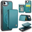 For iPhone 16e JEEHOOD J05 Business Magnetic Style RFID Leather Phone Case(Blue Green) - free shipping - PMc TechLife - Order now!
