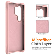 For Samsung Galaxy S25 Ultra 5G Wave Texture MagSafe Magnetic Liquid Silicone Phone Case(Pink)