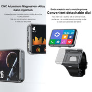 UNIWA DM200, 4GB+64GB, 2.88 inch Android 9.0 Smart Watch Phone, MT6761 Quad Core, Network: 4G(Black)