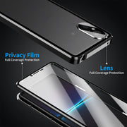 For Sony Xperia 5 V HD Magnetic Metal Tempered Glass Phone Case(Black)
