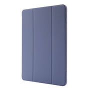 For iPad Pro 13 2024 Skin Feel Tri-fold Leather Tablet Case with Pen Slot(Lavender)