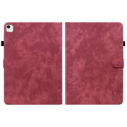 For iPad Air 13 2025 / 2024 Embossed Tiger Pattern Leather Tablet Case(Red)