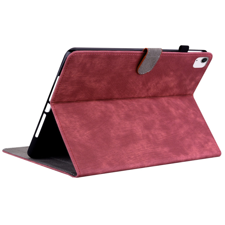 For iPad Air 13 2025 / 2024 Embossed Tiger Pattern Leather Tablet Case(Red)