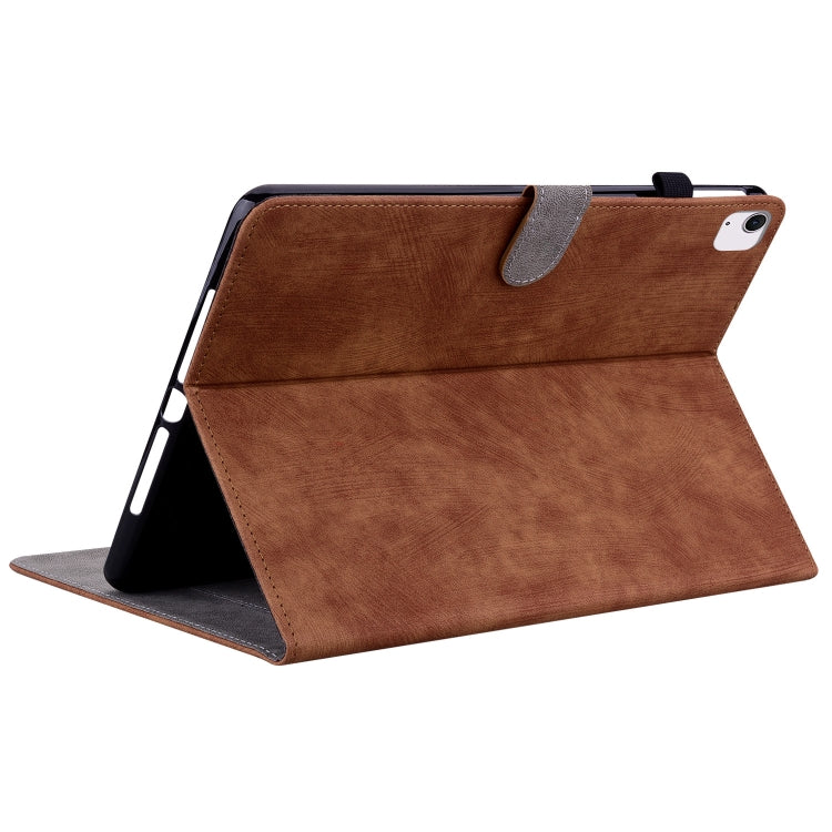 For iPad Air 11 2025 / 2024 Embossed Tiger Pattern Leather Tablet Case(Brown)