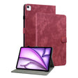 For iPad Air 11 2025 / 2024 Embossed Tiger Pattern Leather Tablet Case(Red) - iPad Air 11 2025 / 2024 Cases by PMC TechLife | Online Shopping South Africa | PMC TechLife | Buy Now Pay Later Mobicred