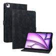 For iPad Air 13 2024 Lily Embossed Leather Smart Tablet Case(Black) - iPad Air 13 2024 Cases by PMC TechLife | Online Shopping South Africa | PMC TechLife | Buy Now Pay Later Mobicred