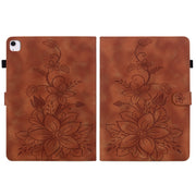 For iPad Air 11 2025 / 2024 Lily Embossed Leather Smart Tablet Case(Brown)