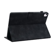 For iPad Air 11 2024 Lily Embossed Leather Smart Tablet Case(Black)