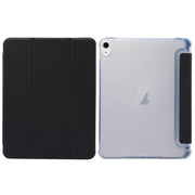 For iPad Air 11 2025 / 2024 3-folding Electric Pressed Skin Texture Leather Tablet Case(Black)