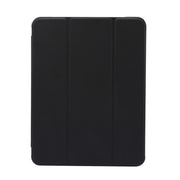 For iPad Air 11 2025 / 2024 3-folding Electric Pressed Skin Texture Leather Tablet Case(Black)
