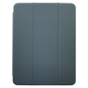 For iPad Pro 11 2024 3-folding Electric Pressed Skin Texture Leather Tablet Case(Deep Green)