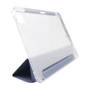For iPad Pro 11 2024 3-folding Electric Pressed Skin Texture Leather Tablet Case(Lavender)
