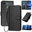 For iPhone 17 Air YX0070 Carbon Fiber Buckle Leather Phone Case with Lanyard(Black) - free shipping - PMc TechLife - Order now!