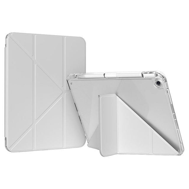 For iPad 10.2 2021 / 2020 / 2019 GEBEI Deformation Leather Tablet Case(Grey)