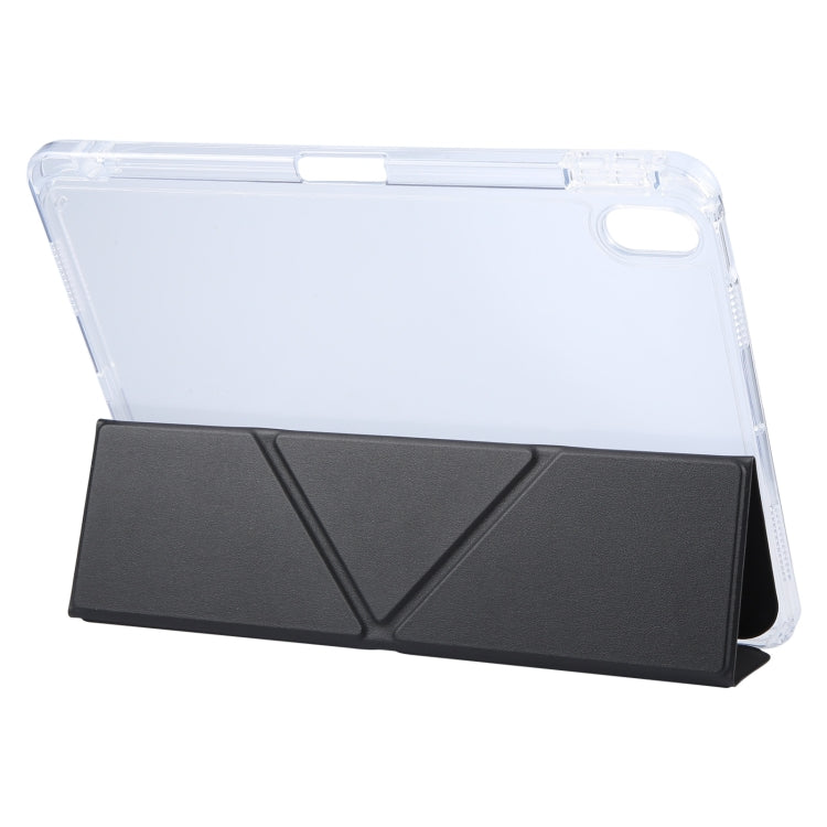 For iPad 10.2 2021 / 2020 / 2019 GEBEI Deformation Leather Tablet Case(Black)