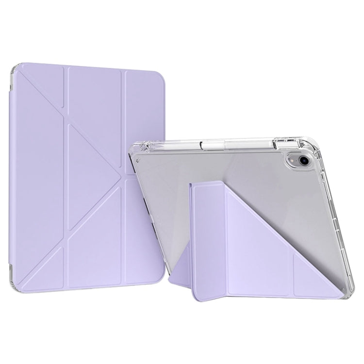 For iPad 2025 / 2022 GEBEI Deformation Leather Tablet Case(Purple)