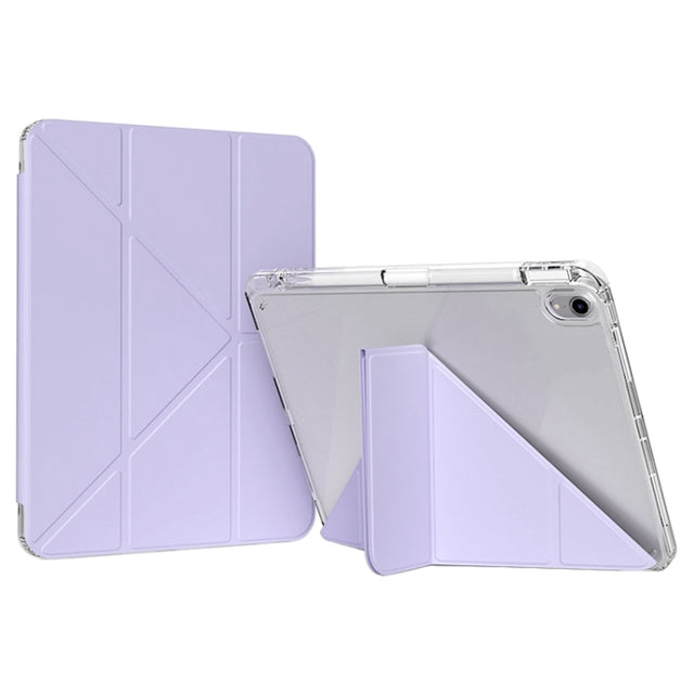 For iPad 2025 / 2022 GEBEI Deformation Leather Tablet Case(Purple)