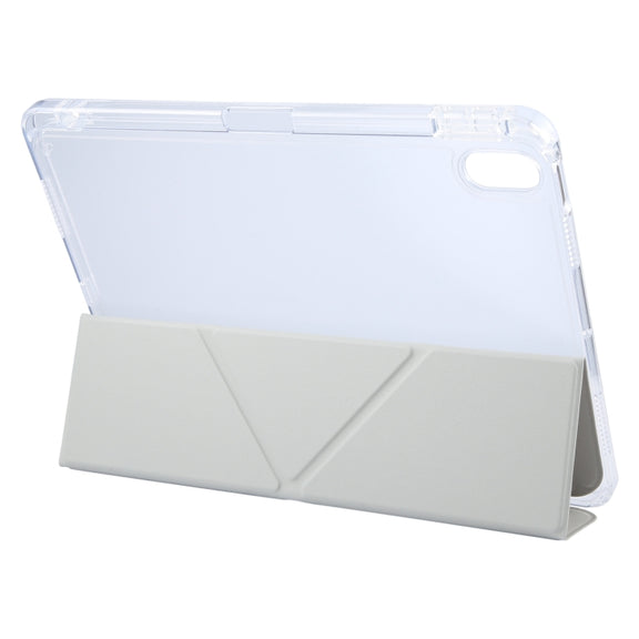 For iPad 2025 / 2022 GEBEI Deformation Leather Tablet Case(Grey)
