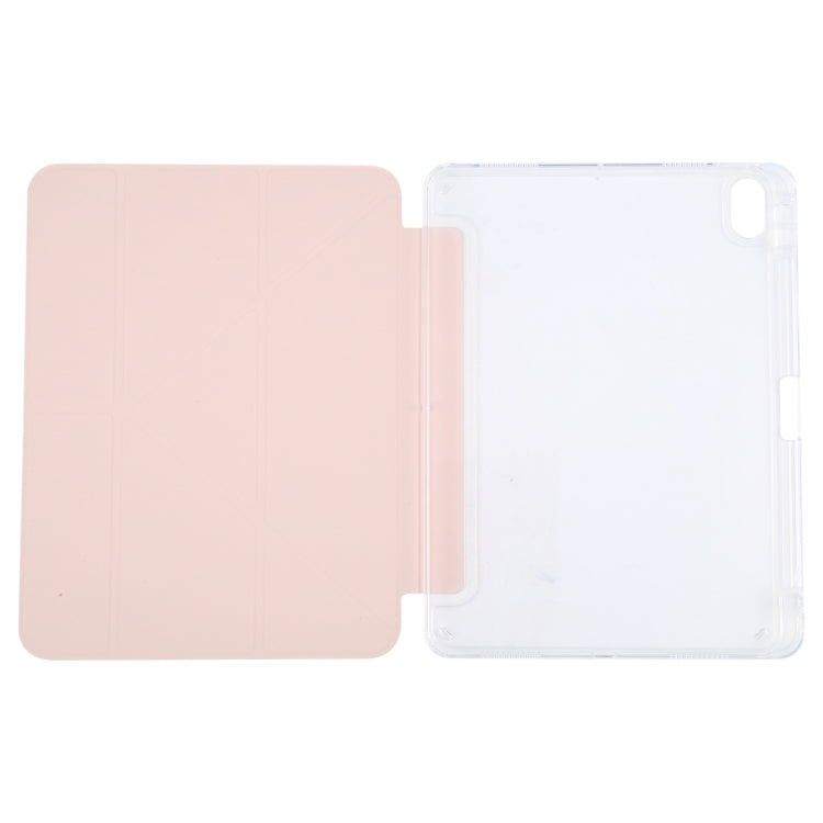 For iPad 2025 / 2022 GEBEI Deformation Leather Tablet Case(Pink)