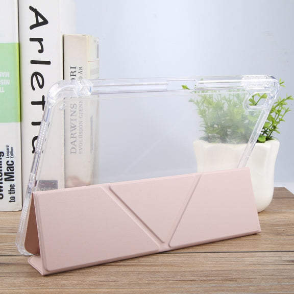 For iPad 2025 / 2022 GEBEI Deformation Leather Tablet Case(Pink)