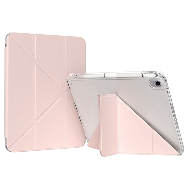For iPad 2025 / 2022 GEBEI Deformation Leather Tablet Case(Pink)